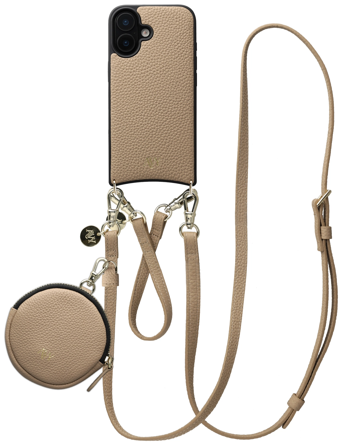 AVY Apple iPhone 16 - Luxury Kit - Beige - Leather Set afbeelding 1