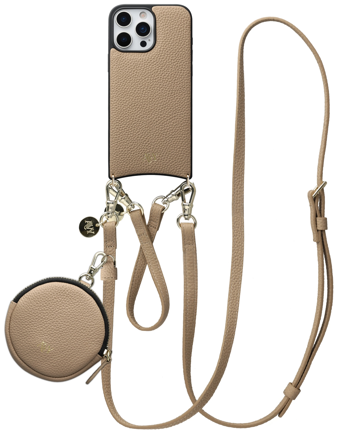 AVY Apple iPhone 16 Pro - Luxury Kit - Beige - Leather Set afbeelding 1