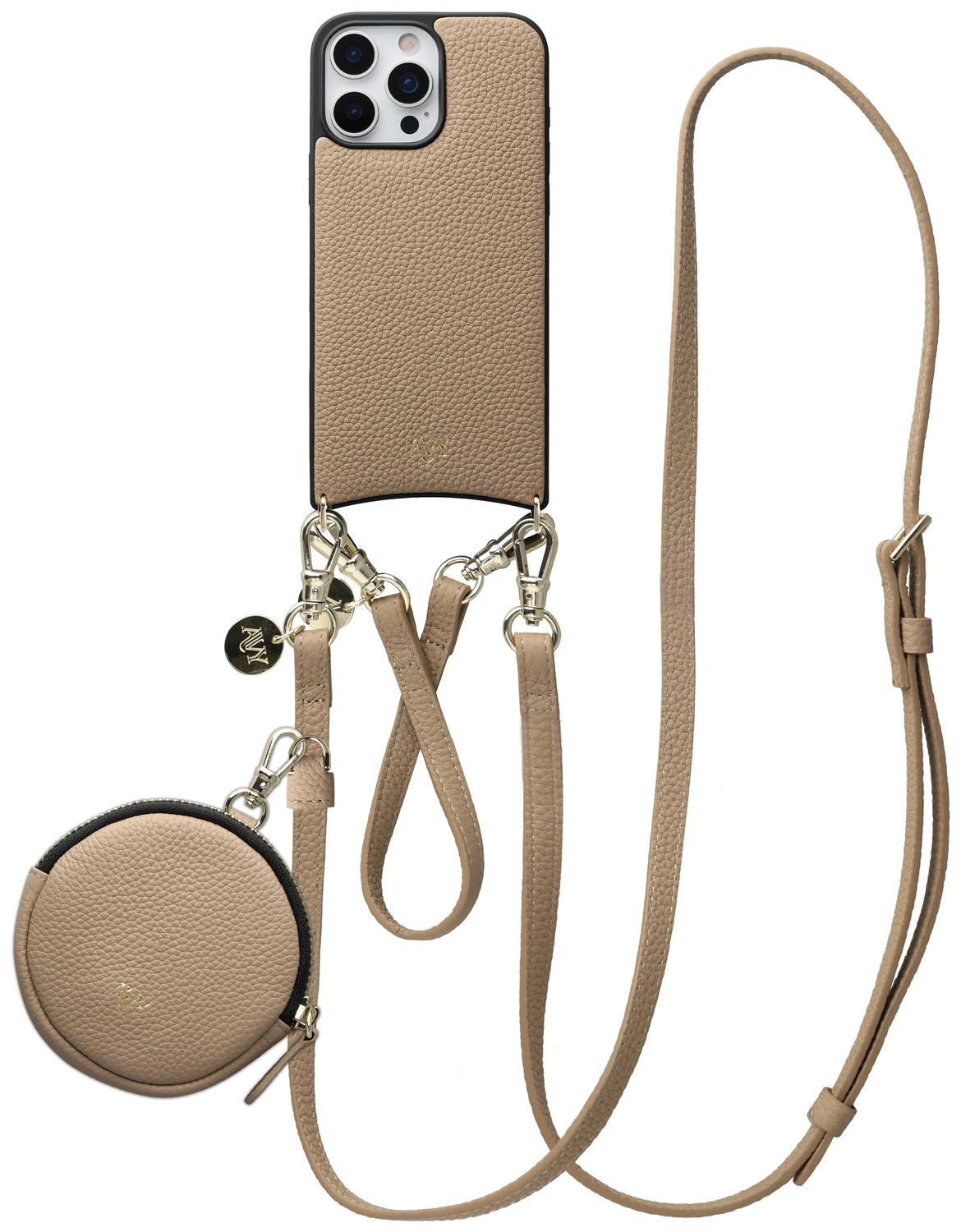 AVY Apple iPhone 16 Pro Max - Luxury Kit - Beige - Leather Set afbeelding 1