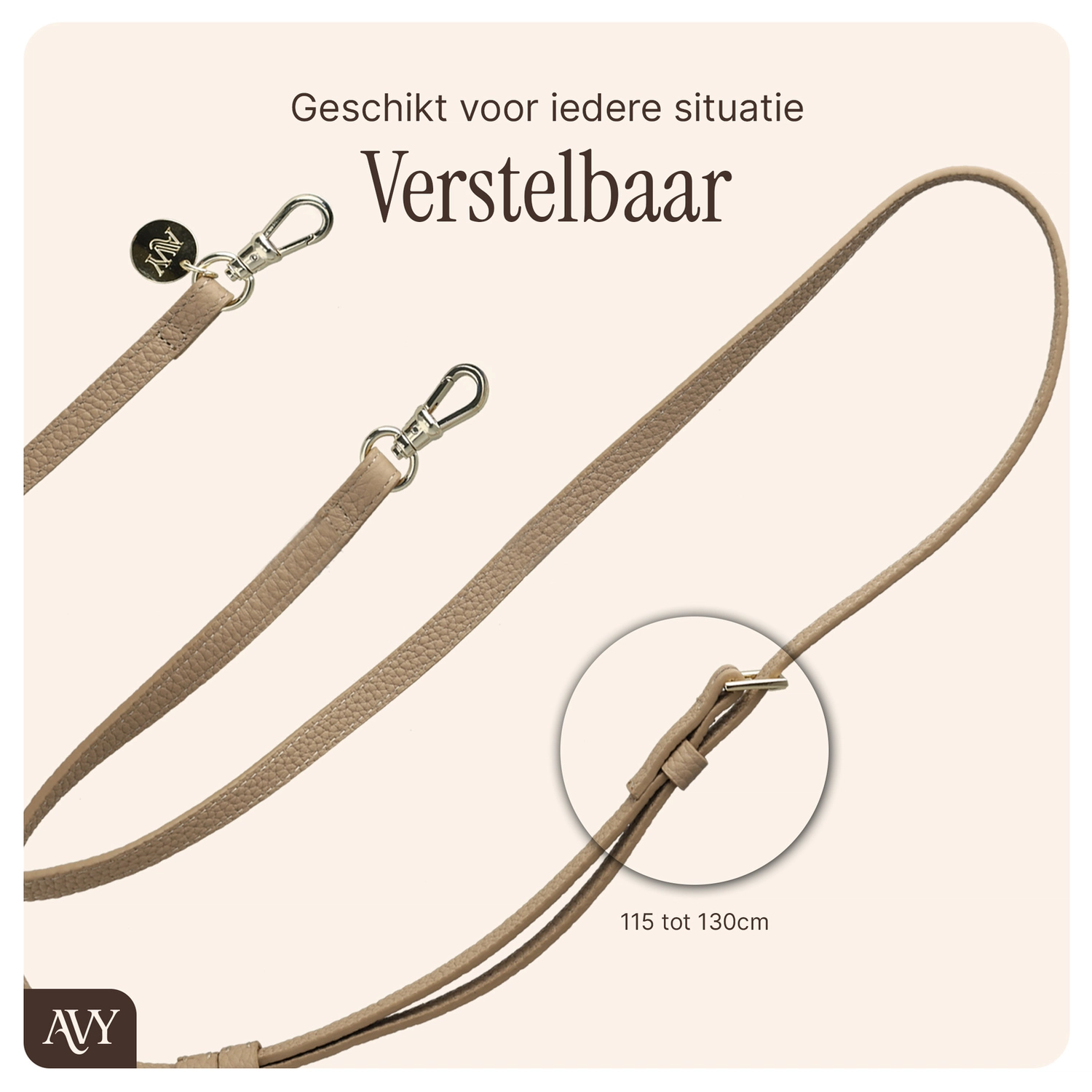 AVY Apple iPhone 14 Pro - Luxury Kit - Beige - Leather Set afbeelding 11