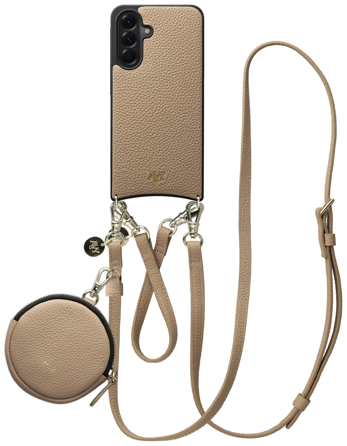 AVY Samsung Galaxy A56 - Luxury Kit - Beige - Leather Set afbeelding 1