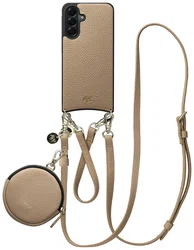 AVY Samsung Galaxy A56 - Luxury Kit - Beige - Leather Set afbeelding