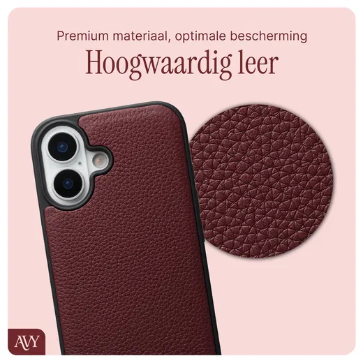 AVY Apple iPhone 17 - Luxury Kit - Burgundy - Leather Set afbeelding 5