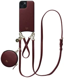 AVY Apple iPhone 14 / 13 - Luxury Kit - Burgundy - Leather Set afbeelding
