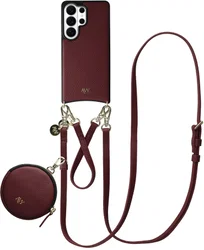 AVY Samsung Galaxy S26 Ultra - Luxury Kit - Burgundy - Leather Set afbeelding