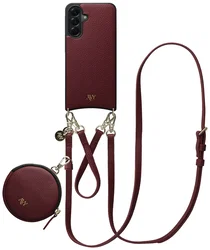 AVY Samsung Galaxy A56 - Luxury Kit - Burgundy - Leather Set afbeelding