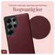 AVY Samsung Galaxy S25 Ultra - Luxury Kit - Burgundy - Leather Set afbeelding 5