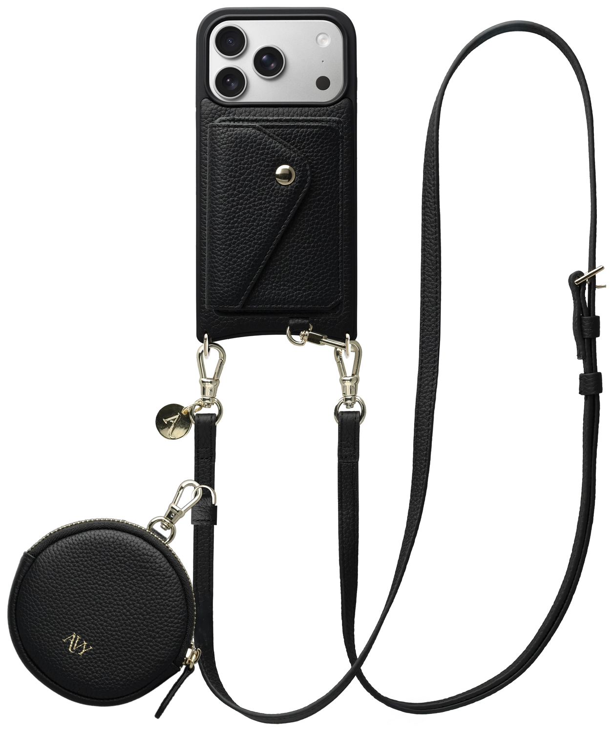 AVY Apple iPhone 17 Pro - Statement Kit - Zwart - Long Leather afbeelding 1
