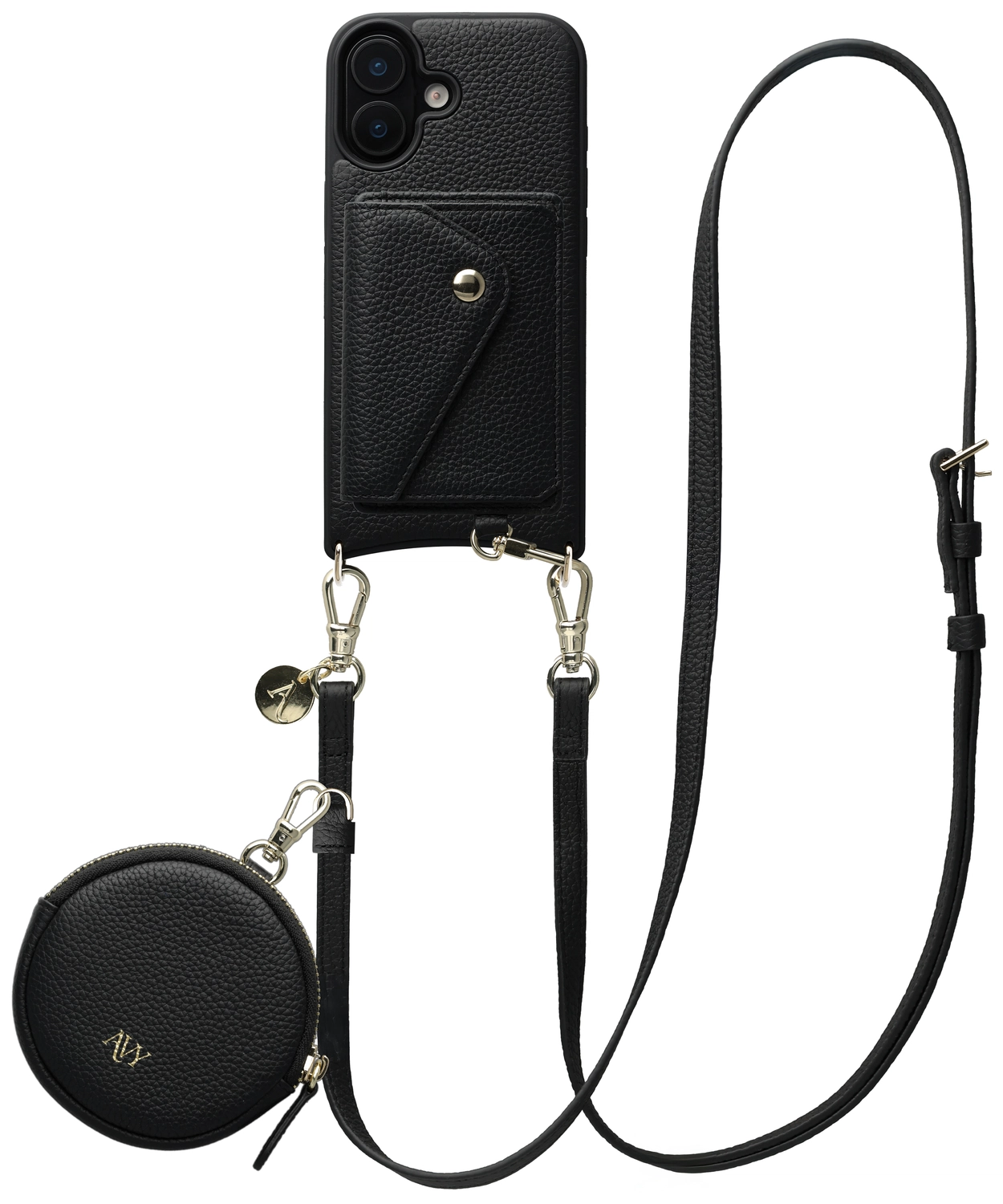 AVY Apple iPhone 16 - Statement Kit - Zwart - Long Leather afbeelding 1