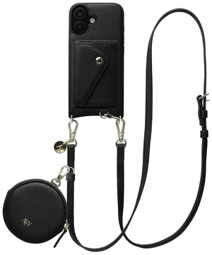 AVY Apple iPhone 16 - Statement Kit - Zwart - Long Leather