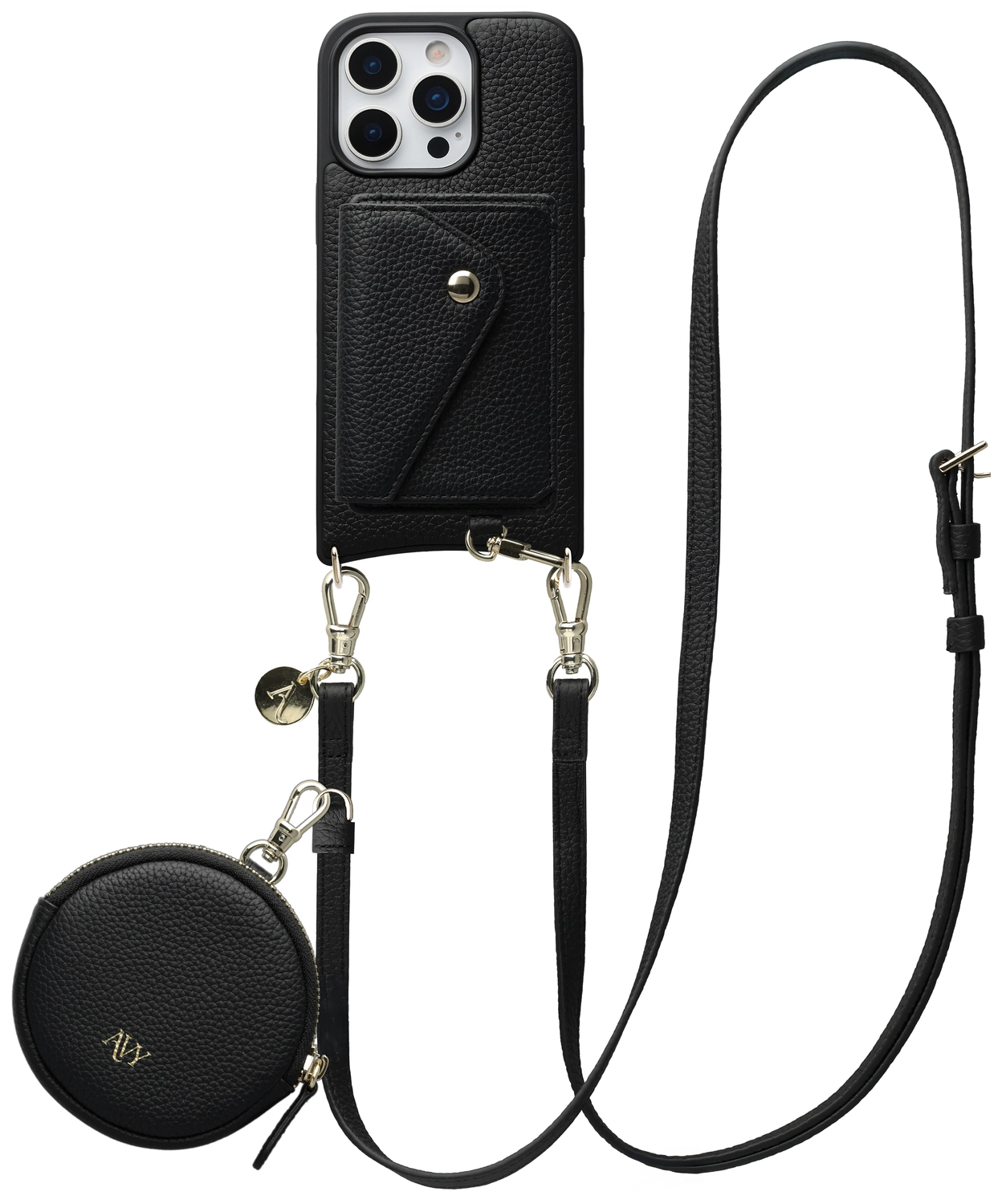 AVY Apple iPhone 16 Pro - Statement Kit - Zwart - Long Leather afbeelding 1
