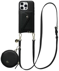AVY Apple iPhone 16 Pro - Statement Kit - Zwart - Long Leather afbeelding