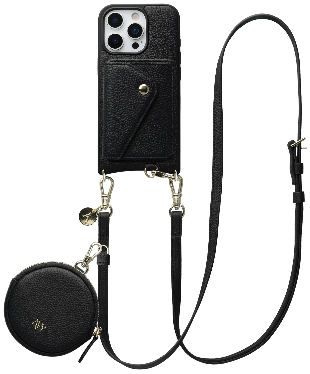 AVY Apple iPhone 16 Pro Max - Statement Kit - Zwart - Long Leather afbeelding 1