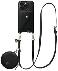 AVY Apple iPhone 14 Pro - Statement Kit - Zwart - Long Leather afbeelding