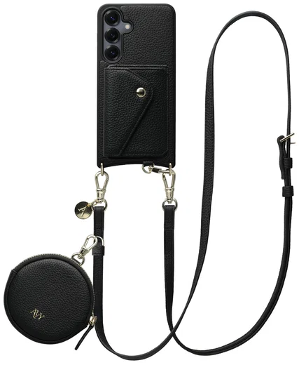 AVY Samsung Galaxy S25 / S24 - Statement Kit - Zwart - Long Leather afbeelding 1