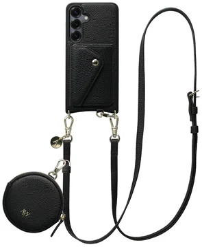 AVY Samsung Galaxy S25 / S24 - Statement Kit - Zwart - Long Leather