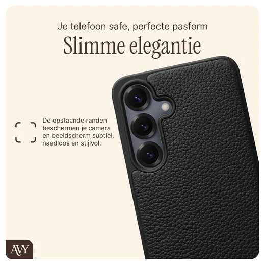 AVY Samsung S25 Plus / S24 Plus - Statement Kit - Zwart - Long Leather afbeelding 5