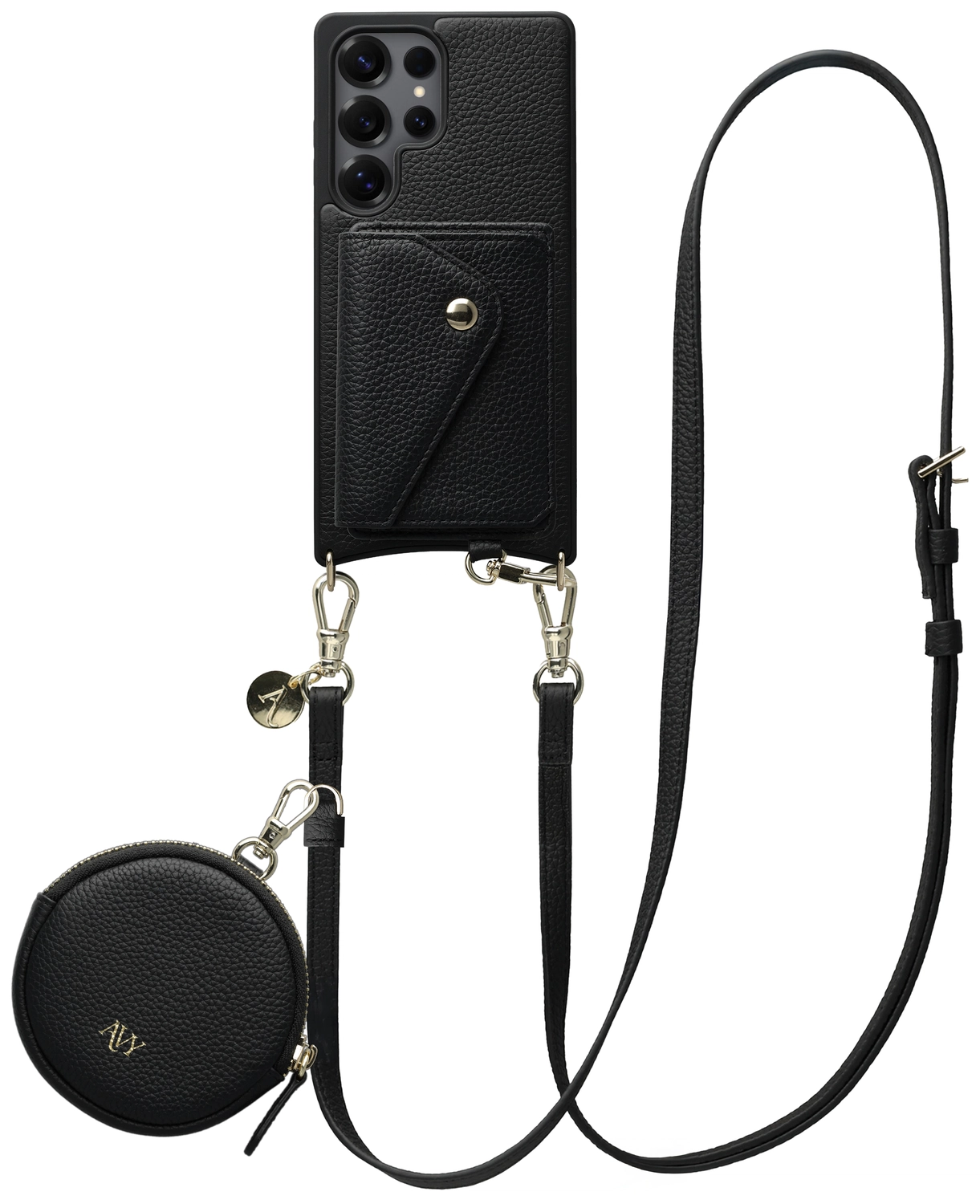 AVY Samsung Galaxy S25 Ultra - Statement Kit - Zwart - Long Leather afbeelding 1