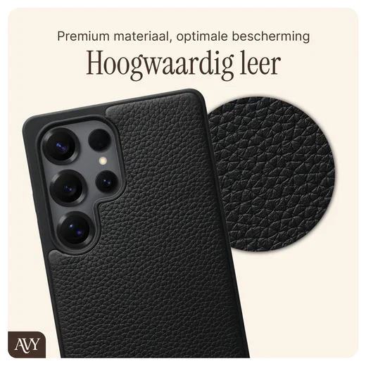 AVY Samsung Galaxy S25 Ultra - Statement Kit - Zwart - Long Leather afbeelding 4