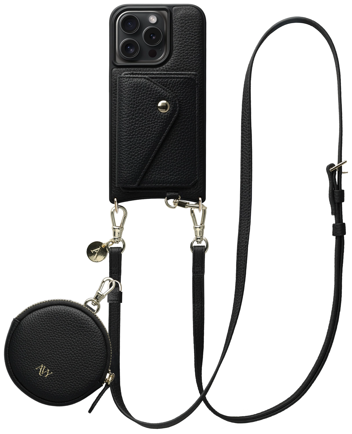 AVY Apple iPhone 14 Pro Max - Statement Kit - Zwart - Long Leather afbeelding 1