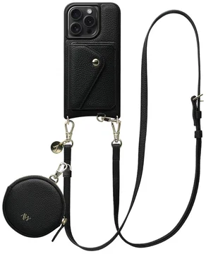 AVY Apple iPhone 14 Pro Max - Statement Kit - Zwart - Long Leather