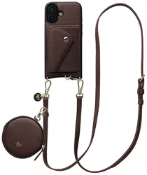 AVY Apple iPhone 16 - Statement Kit - Chocolate - Long Leather afbeelding