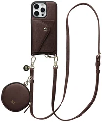 AVY Apple iPhone 16 Pro - Statement Kit - Chocolate - Long Leather afbeelding