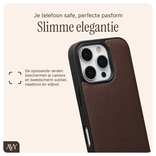 AVY Apple iPhone 16 Pro - Statement Kit - Chocolate - Long Leather afbeelding 6