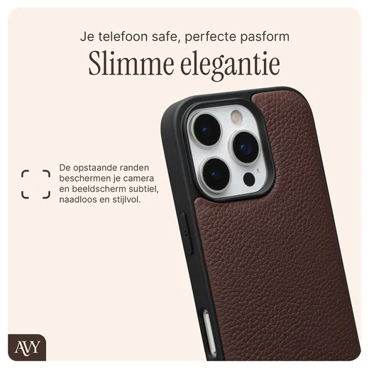 AVY Apple iPhone 16 Pro Max - Statement Kit - Chocolate - Long Leather afbeelding 6