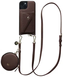 AVY Apple iPhone 15 - Statement Kit - Chocolate - Long Leather afbeelding