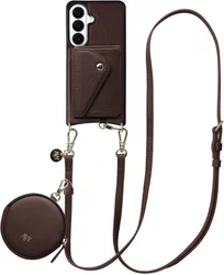 AVY Samsung Galaxy S26 - Statement Kit - Chocolate - Long Leather afbeelding