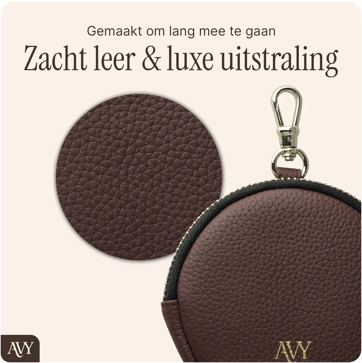 AVY Samsung Galaxy S26 - Statement Kit - Chocolate - Long Leather afbeelding 8