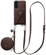 AVY Samsung Galaxy A56 - Statement Kit - Chocolate - Long Leather afbeelding 1