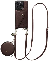 AVY Apple iPhone 15 Pro Max - Statement Kit - Chocolate - Long Leather afbeelding
