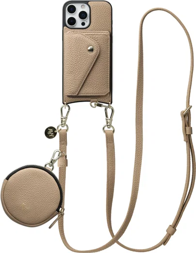 AVY Apple iPhone 16 Pro Max - Statement Kit - Beige - Long Leather afbeelding 1