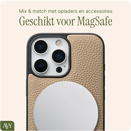 AVY Apple iPhone 16 Pro Max - Statement Kit - Beige - Long Leather afbeelding 8