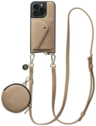 AVY Apple iPhone 14 Pro - Statement Kit - Beige - Long Leather afbeelding 1