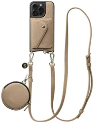 AVY Apple iPhone 14 Pro - Statement Kit - Beige - Long Leather afbeelding