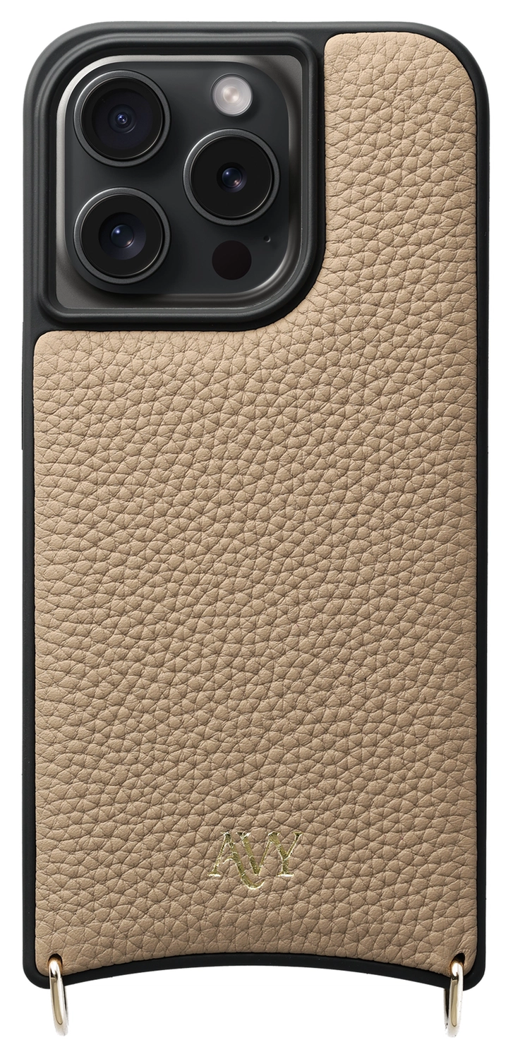 AVY Apple iPhone 14 Pro - Statement Kit - Beige - Long Leather afbeelding 15