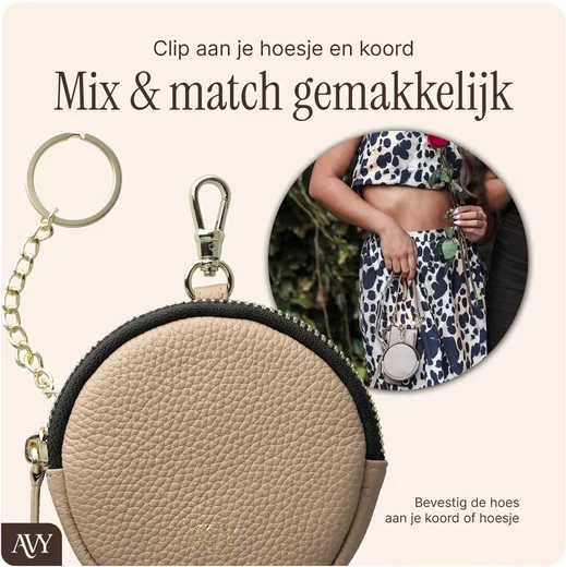 AVY Samsung Galaxy S26 - Statement Kit - Beige - Long Leather afbeelding 10