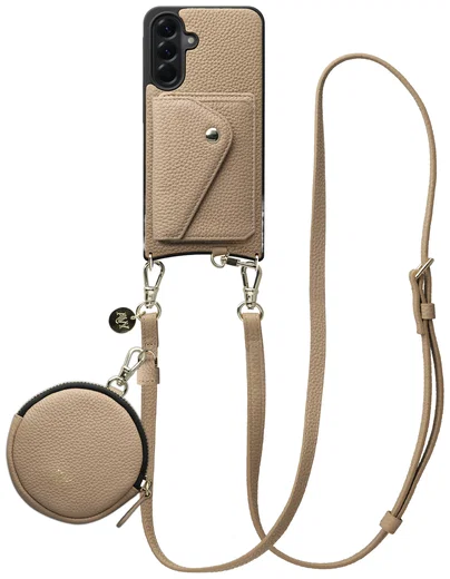 AVY Samsung Galaxy A56 - Statement Kit - Beige - Long Leather afbeelding 1