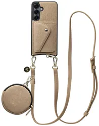 AVY Samsung S25 Plus / S24 Plus - Statement Kit - Beige - Long Leather afbeelding