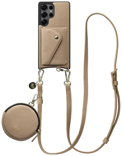 AVY Samsung Galaxy S25 Ultra - Statement Kit - Beige - Long Leather afbeelding 1