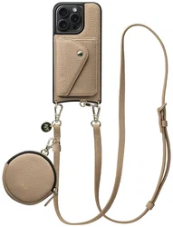 AVY Apple iPhone 15 Pro Max - Statement Kit - Beige - Long Leather afbeelding