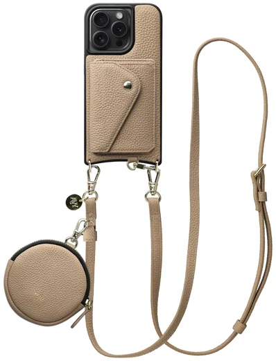 AVY Apple iPhone 14 Pro Max - Statement Kit - Beige - Long Leather afbeelding 1