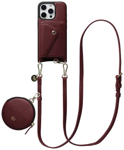 AVY Apple iPhone 16 Pro - Statement Kit - Burgundy - Long Leather afbeelding 1