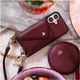 AVY Apple iPhone 15 - Statement Kit - Burgundy - Long Leather afbeelding 2