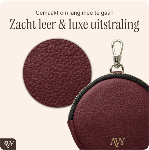 AVY Apple iPhone 15 - Statement Kit - Burgundy - Long Leather afbeelding 10