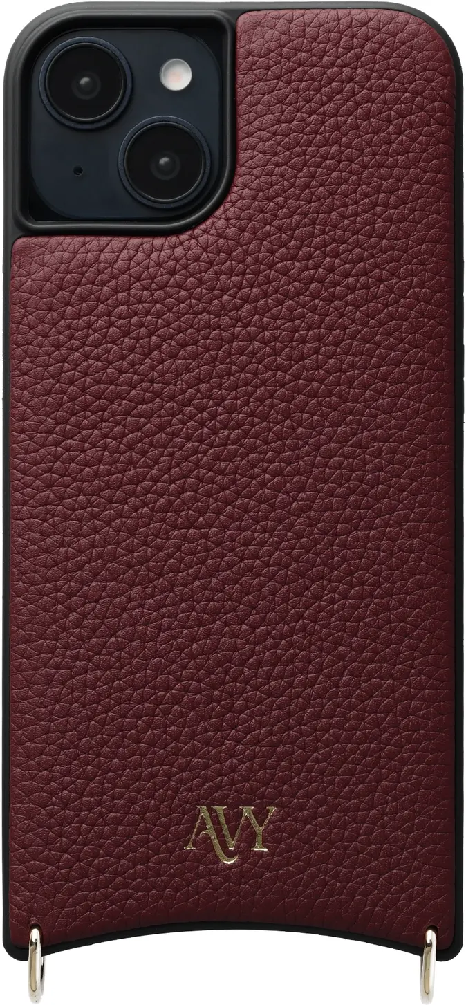 AVY Apple iPhone 15 - Statement Kit - Burgundy - Long Leather afbeelding 16