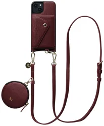 AVY Apple iPhone 14 / 13 - Statement Kit - Burgundy - Long Leather afbeelding
